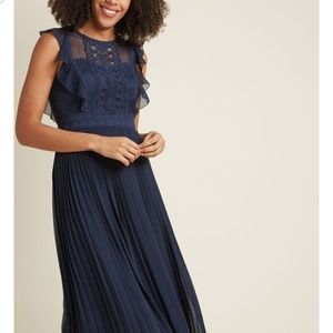 Modcloth Navy Knee Length Dress
